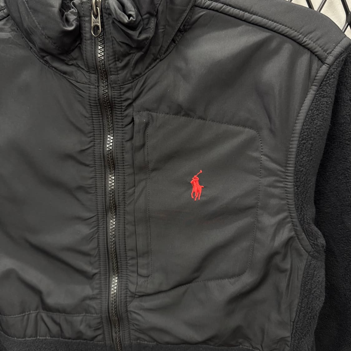 폴로 랄프로렌 폴라텍 하이브리드 나일론 플리스 자켓 블랙 상품이미지5