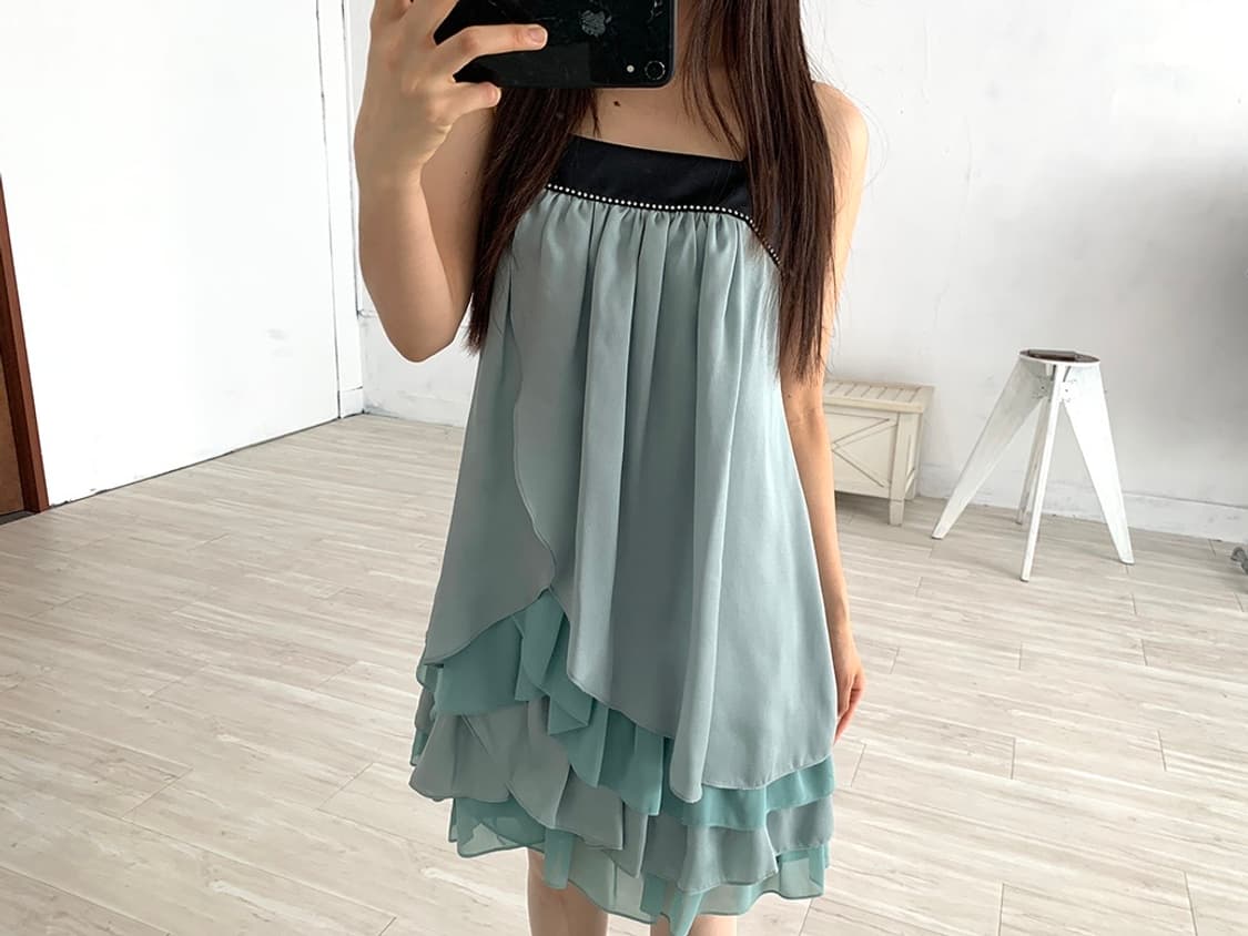Emerald Mint Fairy Mini Dress 상품이미지5