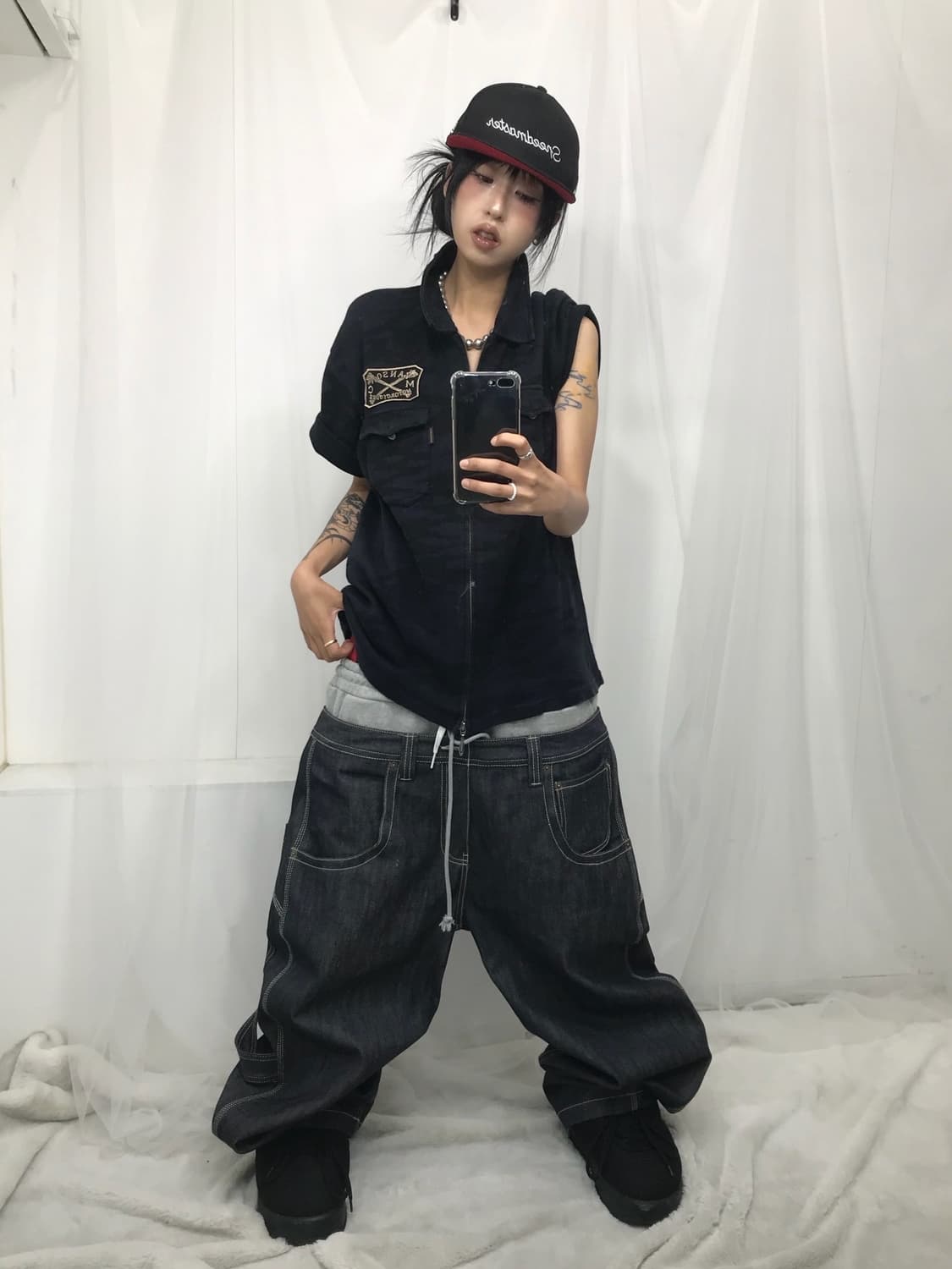 ☠️ 밴슨 자수&카모패턴 투웨이 반팔 자켓 ☠️ 상품이미지5