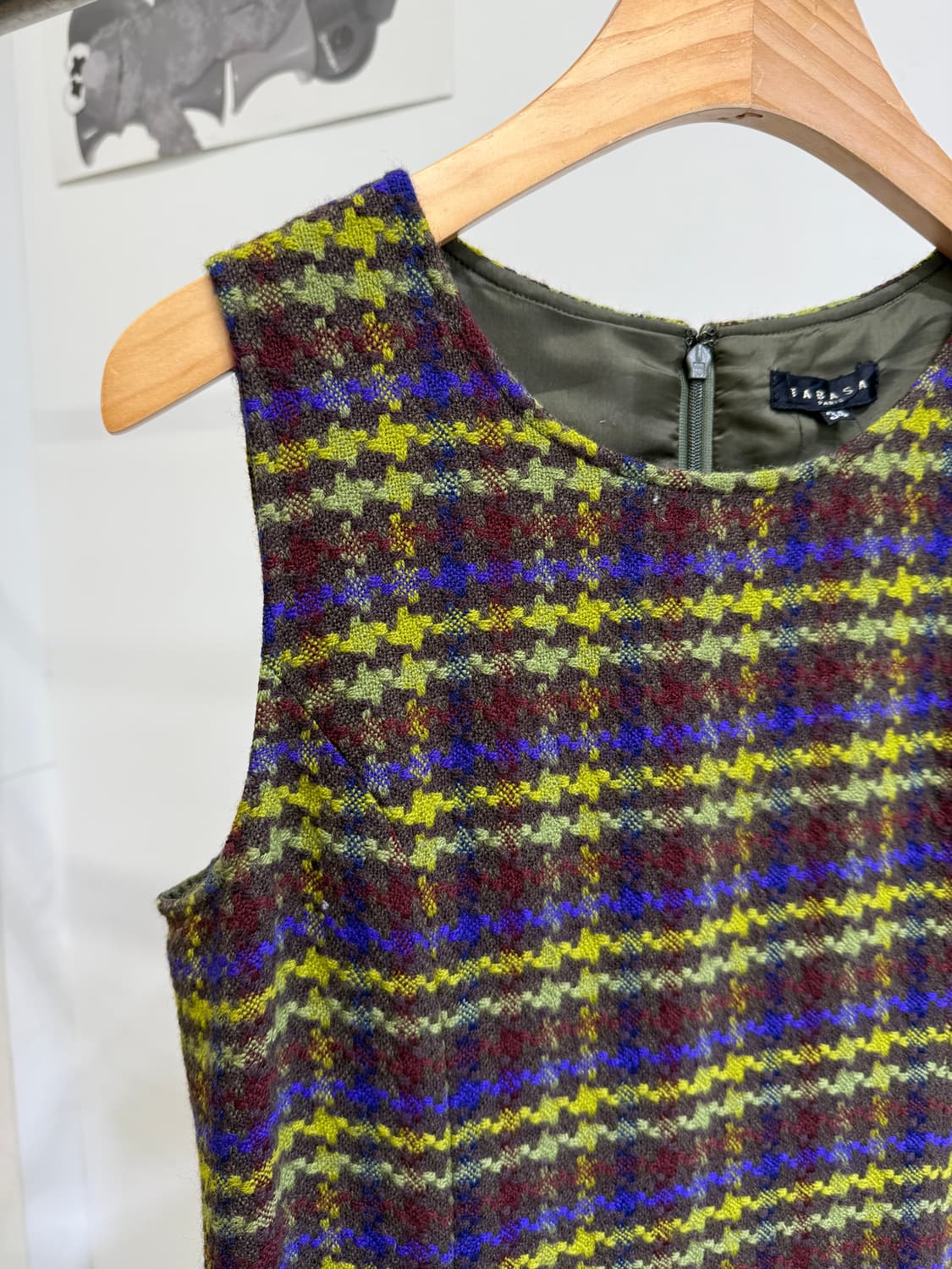 TABASA 울 체크 롱 원피스 상품이미지3