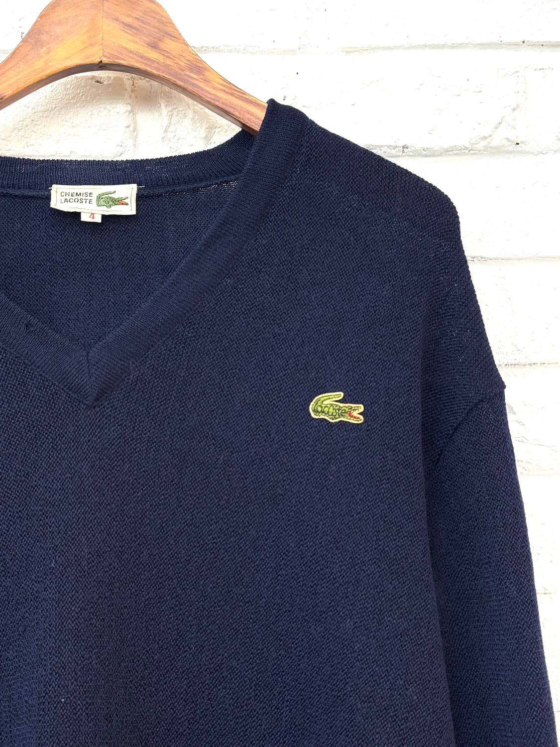 라코스테 네이비 브이넥 울니트 상품이미지4