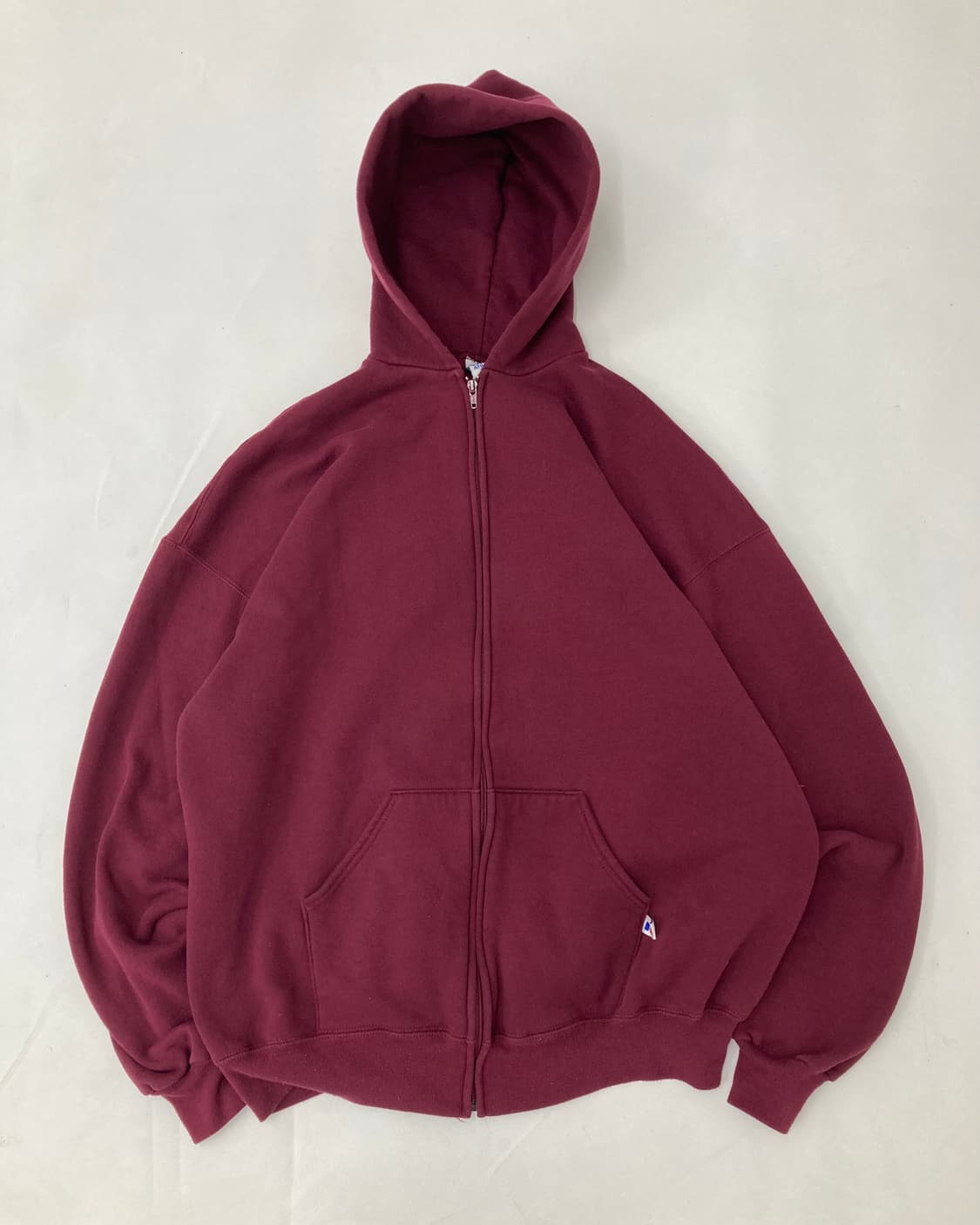 90s Russell Zip Up Hoodie (burgundy) 상품이미지1