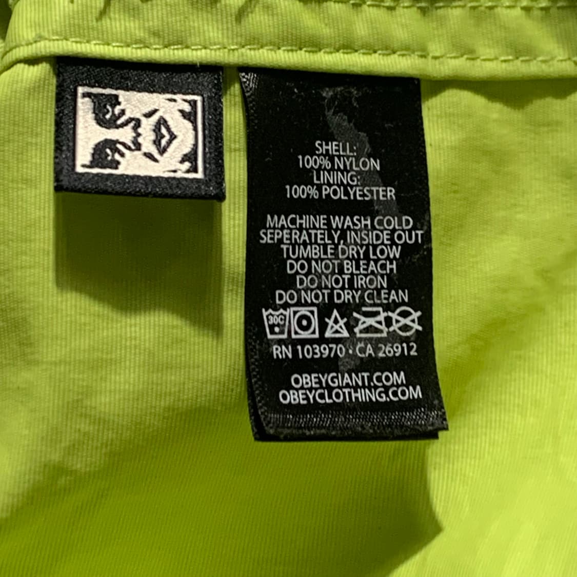 오베이 나일론 라임 자켓 상품이미지5