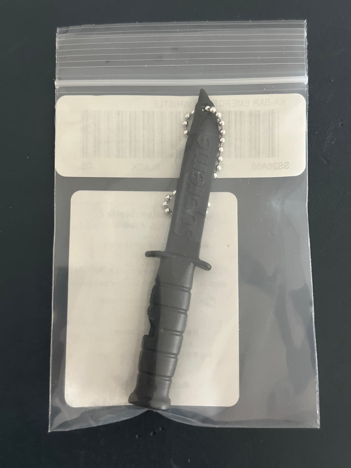 슈프림 케이바 이멀전시 휘슬 키체인 26ss (블랙)  상품이미지1