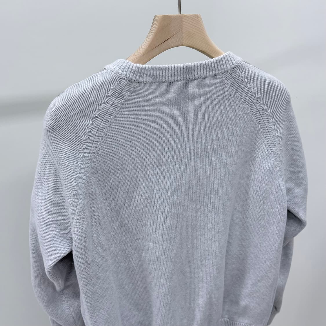 [S+급/M] 디올 오블리크 인서트 니트 스웨터 라이트 그레이 상품이미지5