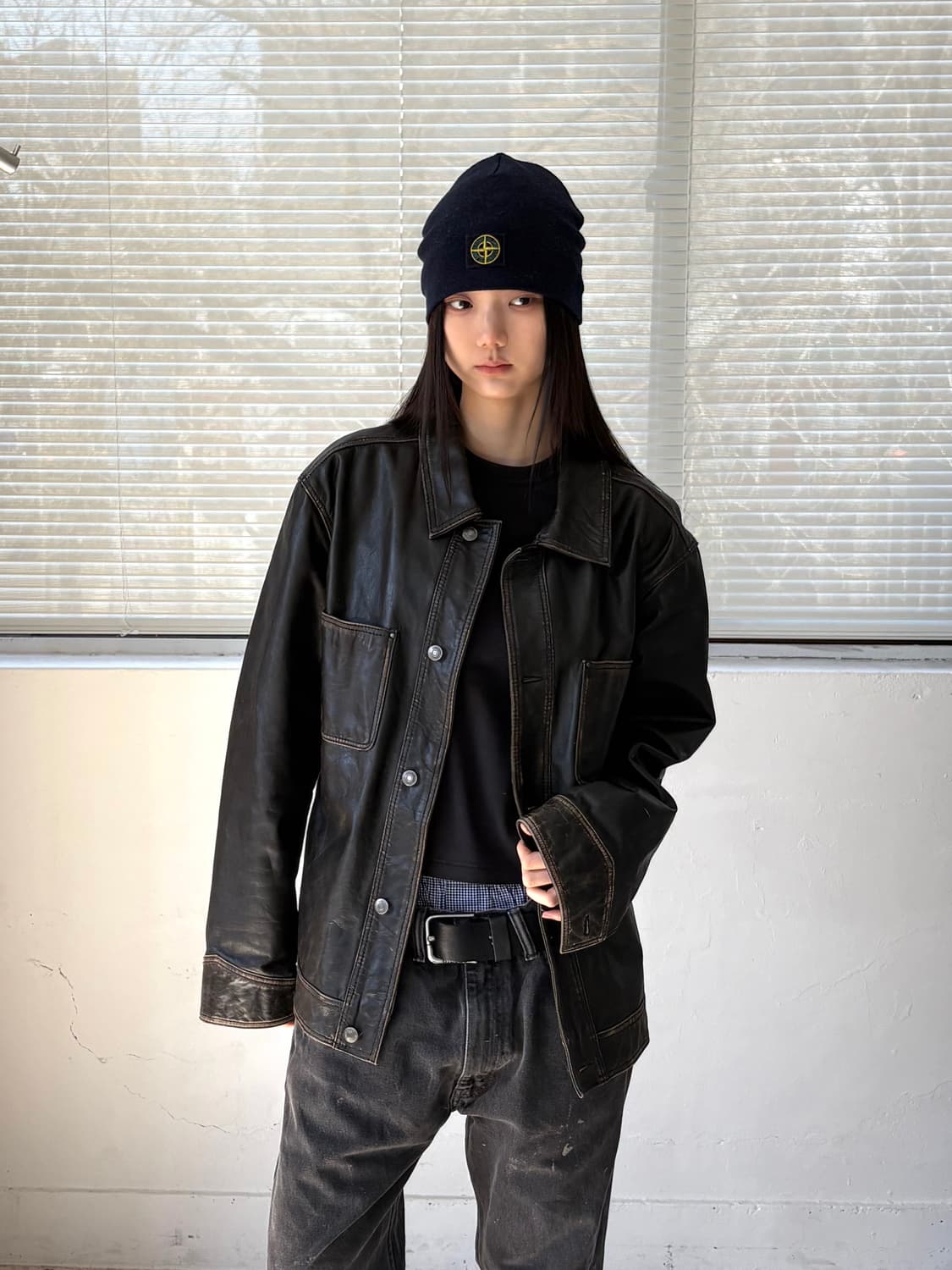 자라 투포켓 리얼레더 자켓 상품이미지4