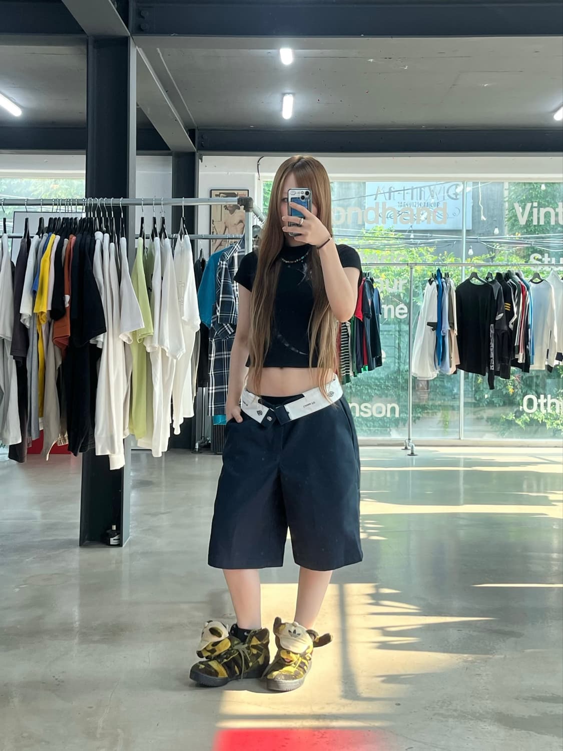 디키즈 코튼 워크 하프팬츠 네이비  상품이미지3