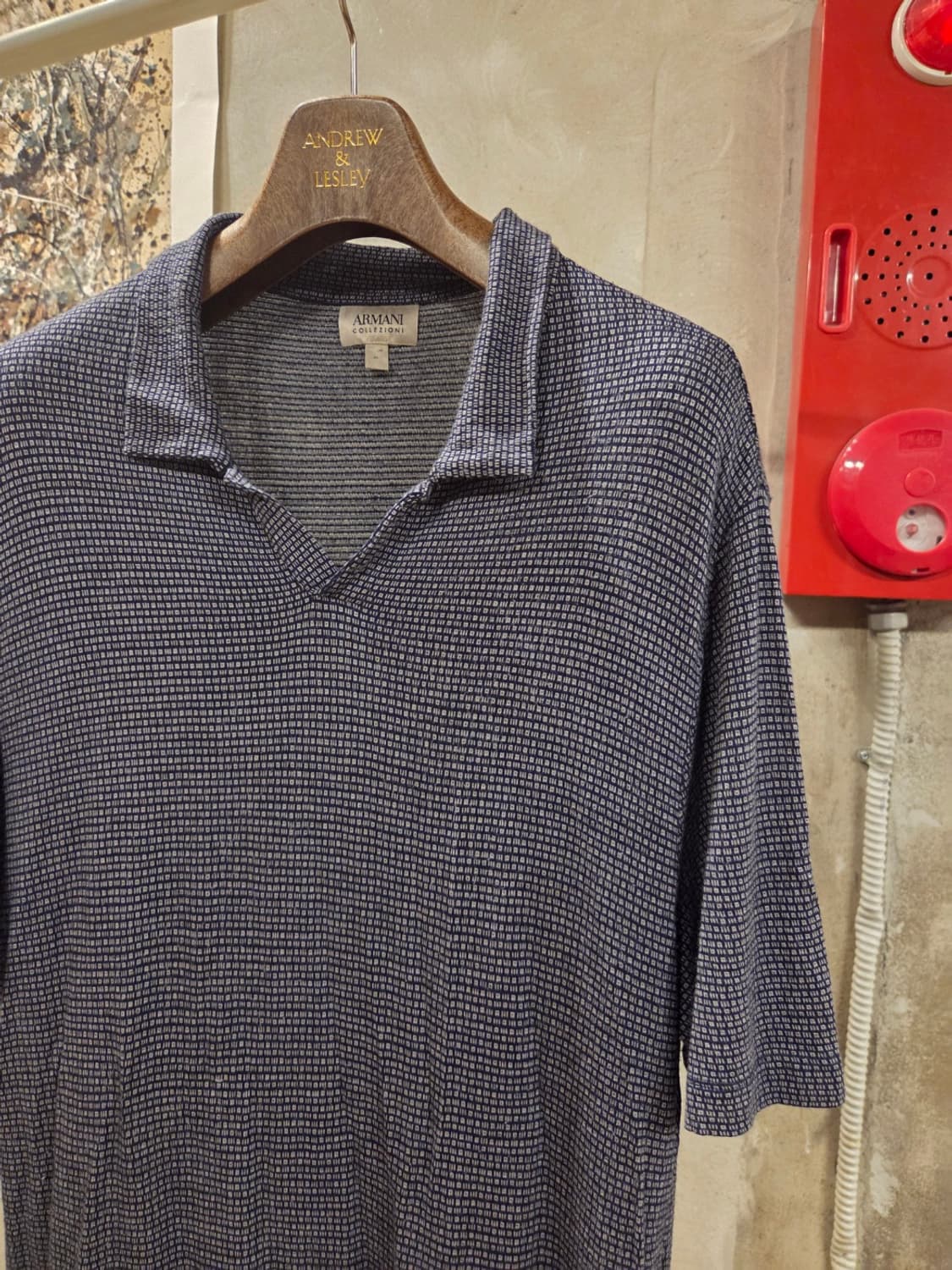 아르마니 꼴레지오니 오픈칼라넥 티셔츠 상품이미지6