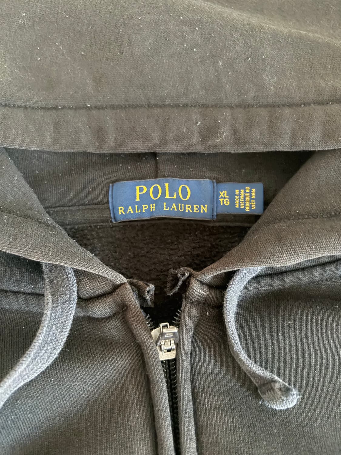 폴로 빈티지 후드집업 블랙 XL 상품이미지4