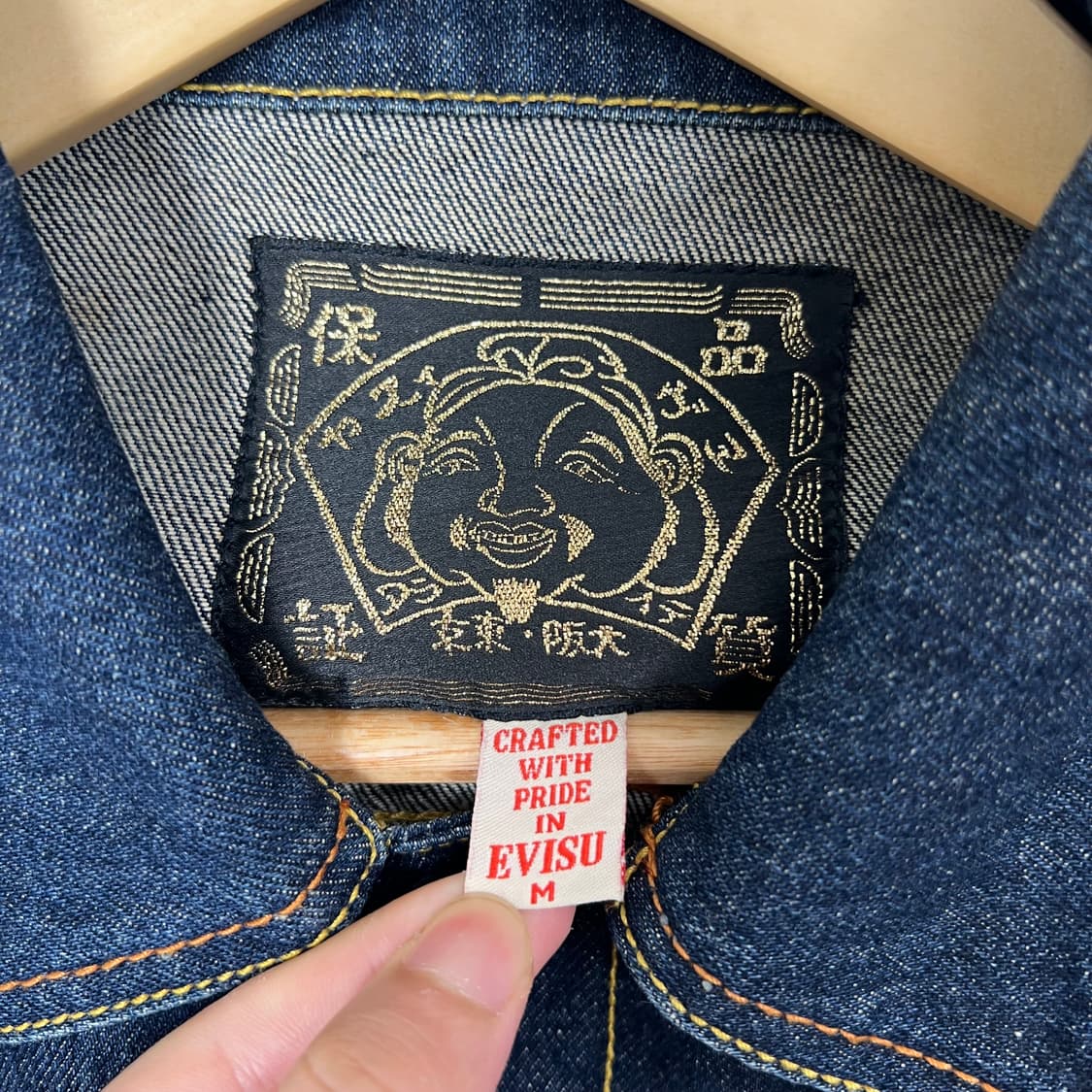 Evisu 에비수 1세대 빅페인팅 데님 트러커 자켓 상품이미지7