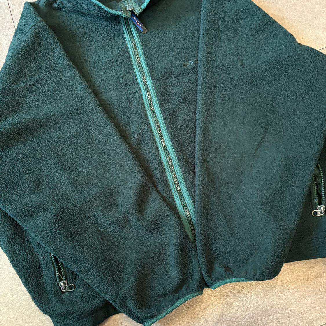 90s L.L.bean 90년대 생산 엘엘빈 그린 신칠라 플리스 자켓 상품이미지8