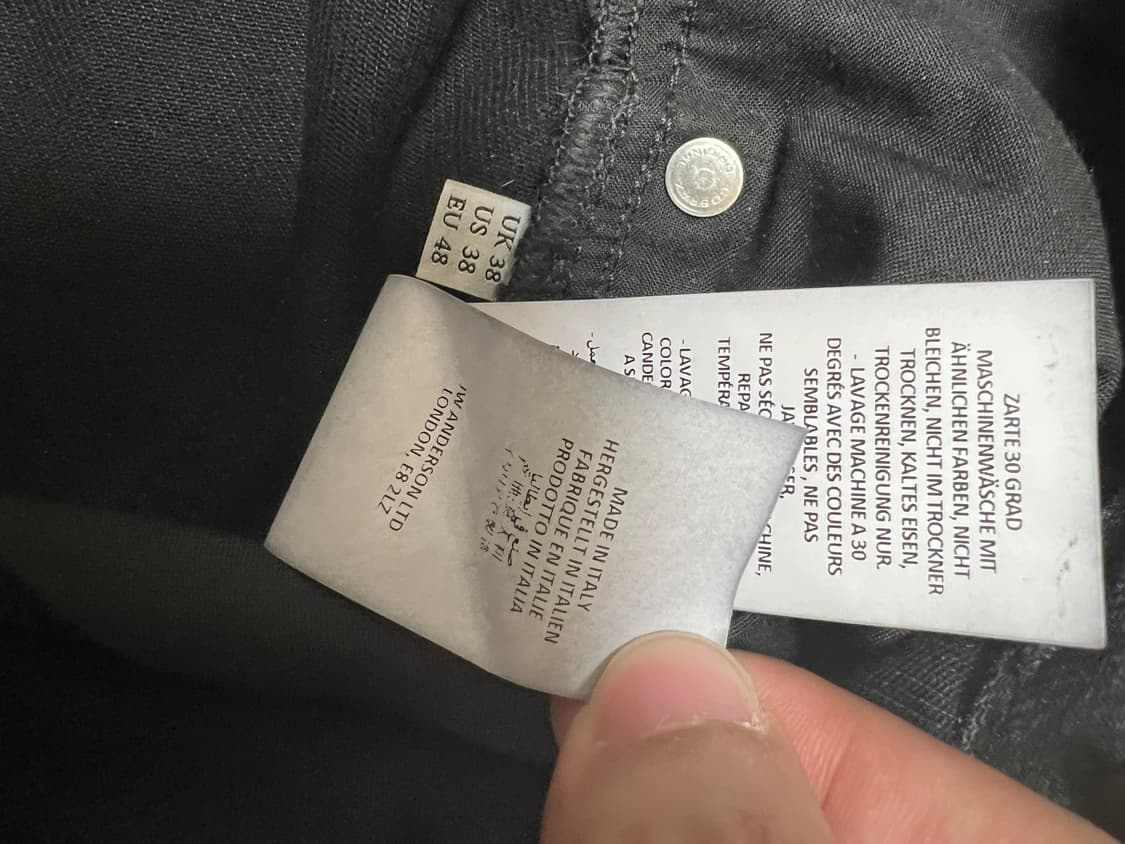 JW Anderson 블랙 팬츠 상품이미지5