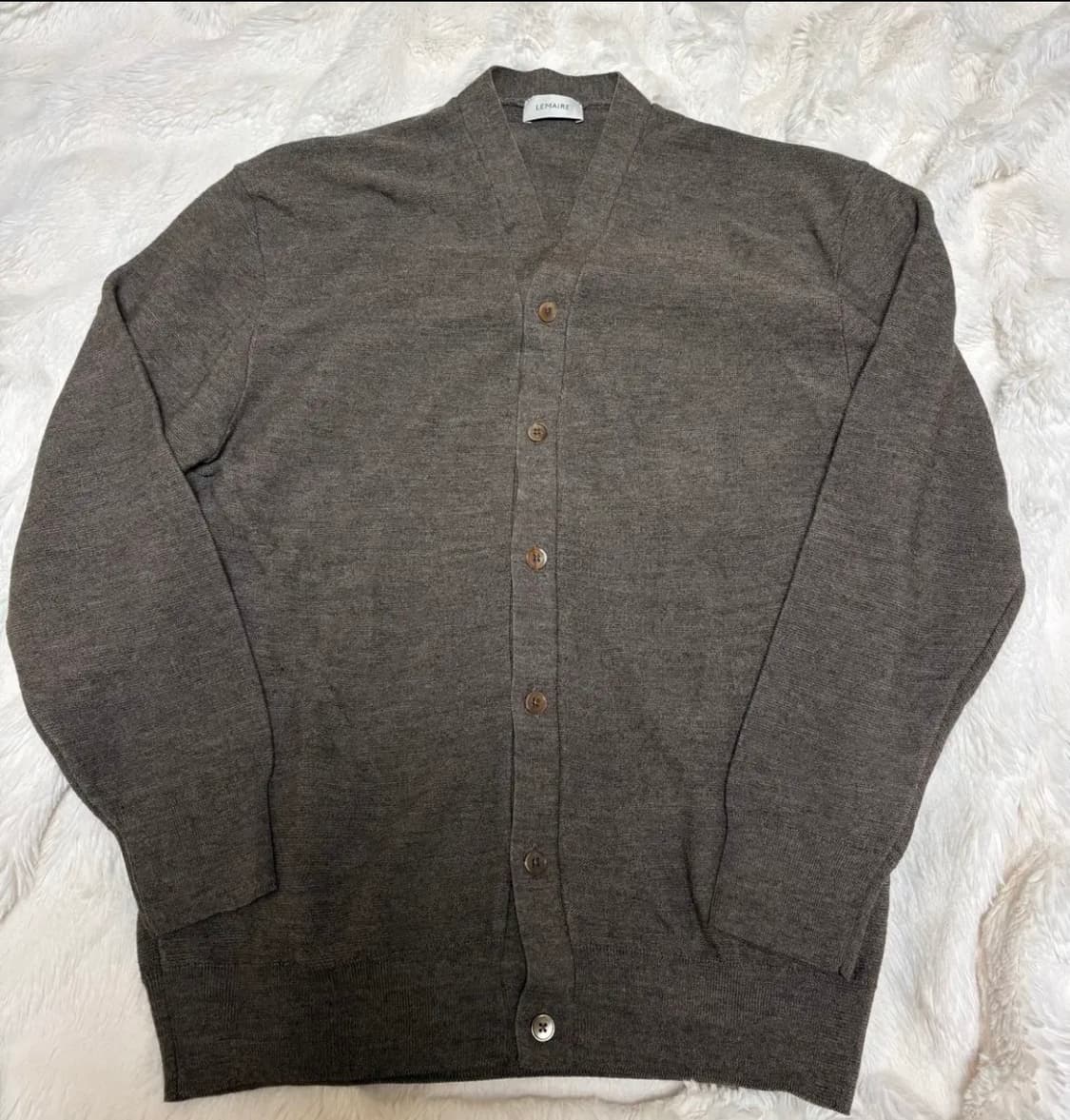 르메르 메리노 블렌드 가디건 모스그린 멜란지 / L 상품이미지4
