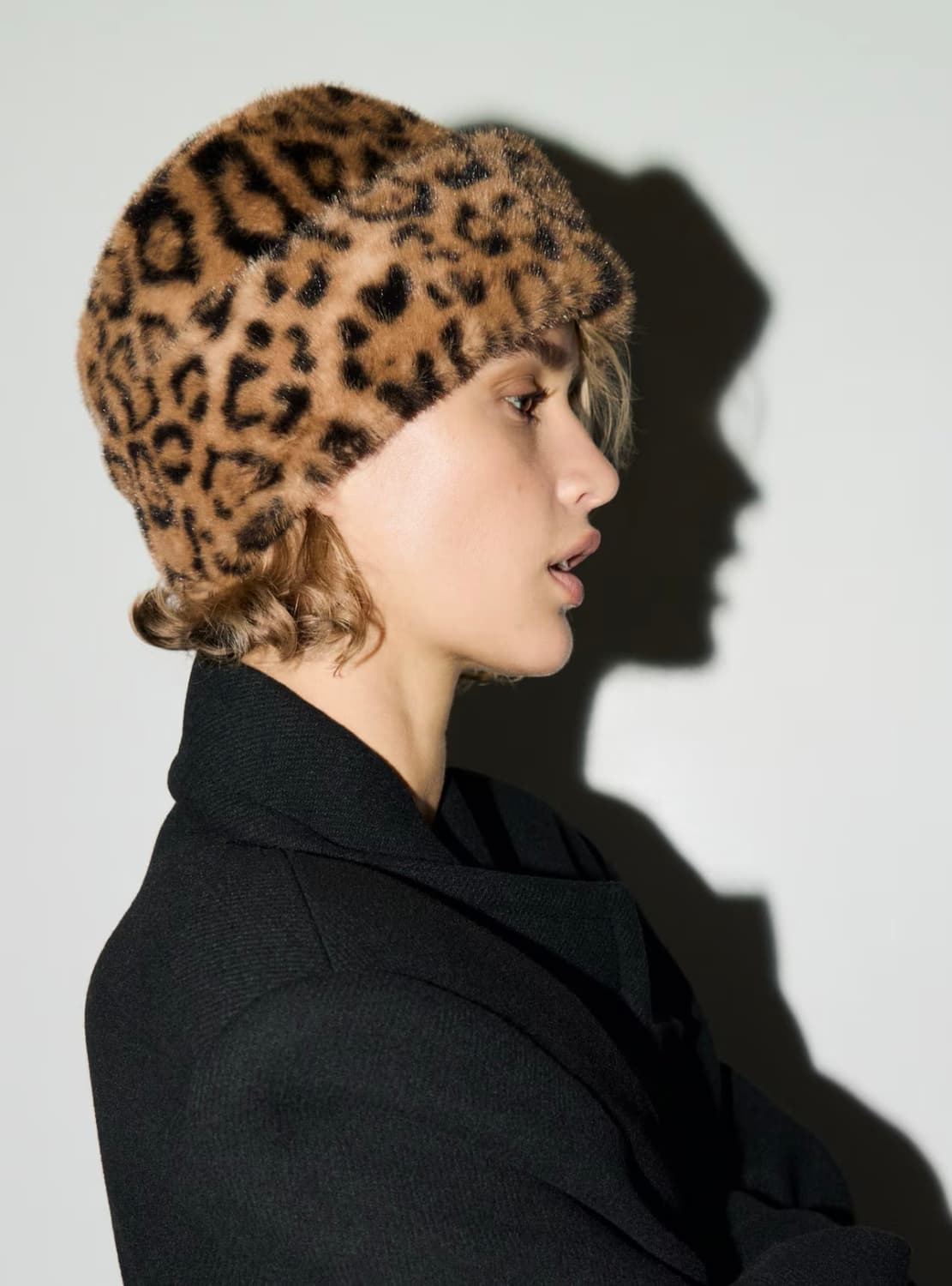 h&m 흐앤므 레오파드 털 비니 상품이미지2