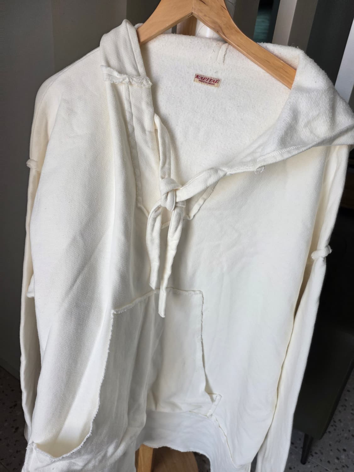 캐피탈 기모 프린지 후드 흰색 팝니다 상품이미지2
