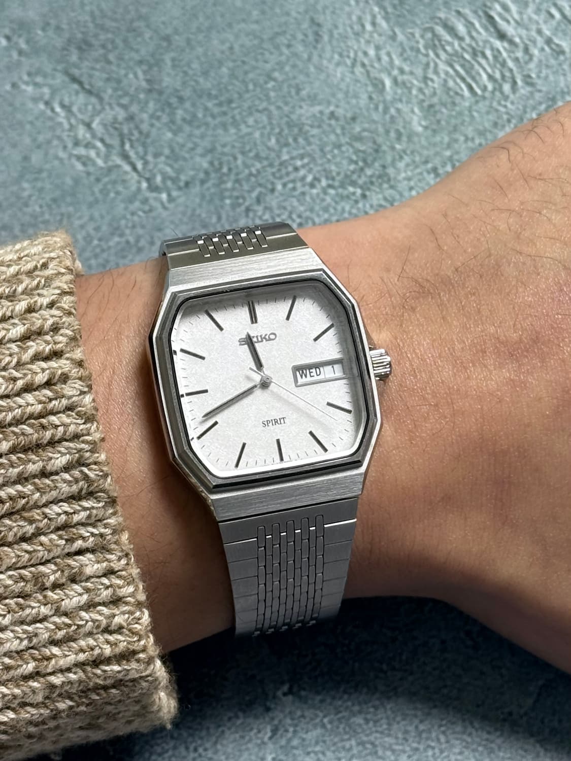 세이코 Seiko SPRIT 스퀘어 쿼츠 데이 데이트 상품이미지1