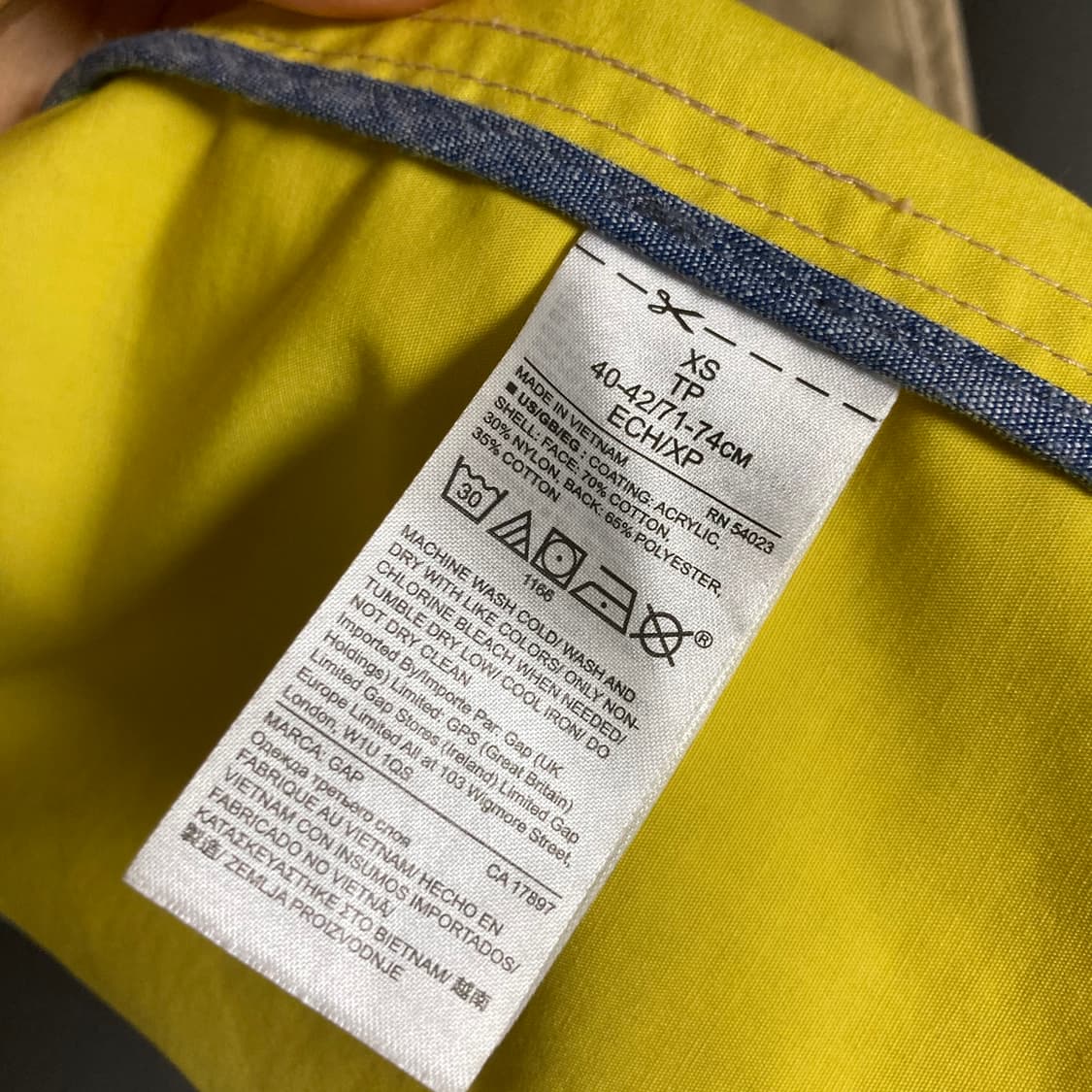 갭 GAP 베이직 롱 자켓/코트(XS, 베이지) 상품이미지8