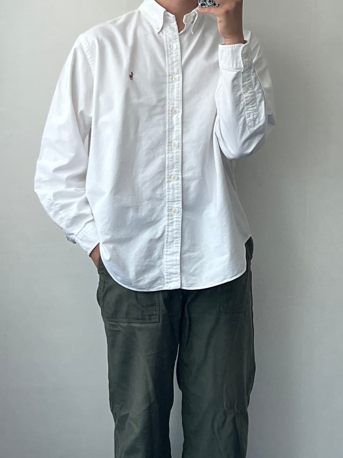 폴로 랄프로렌 화이트 셔츠 XXL 상품이미지6