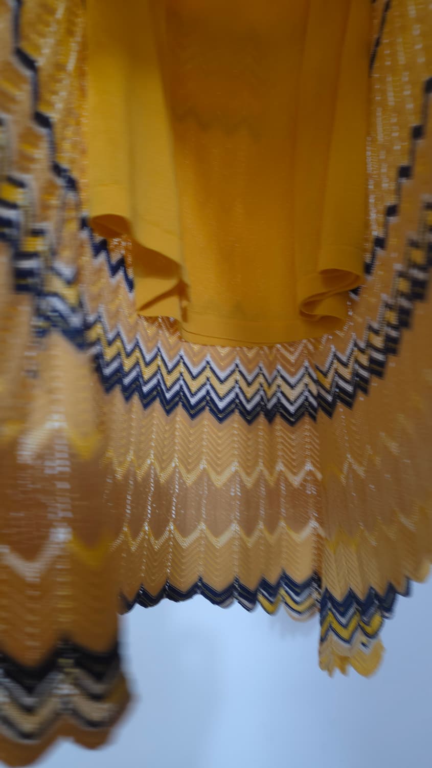 산드로 지그재그 쉐브론 패턴 니트 밴딩 롱스커트 55~66 상품이미지4