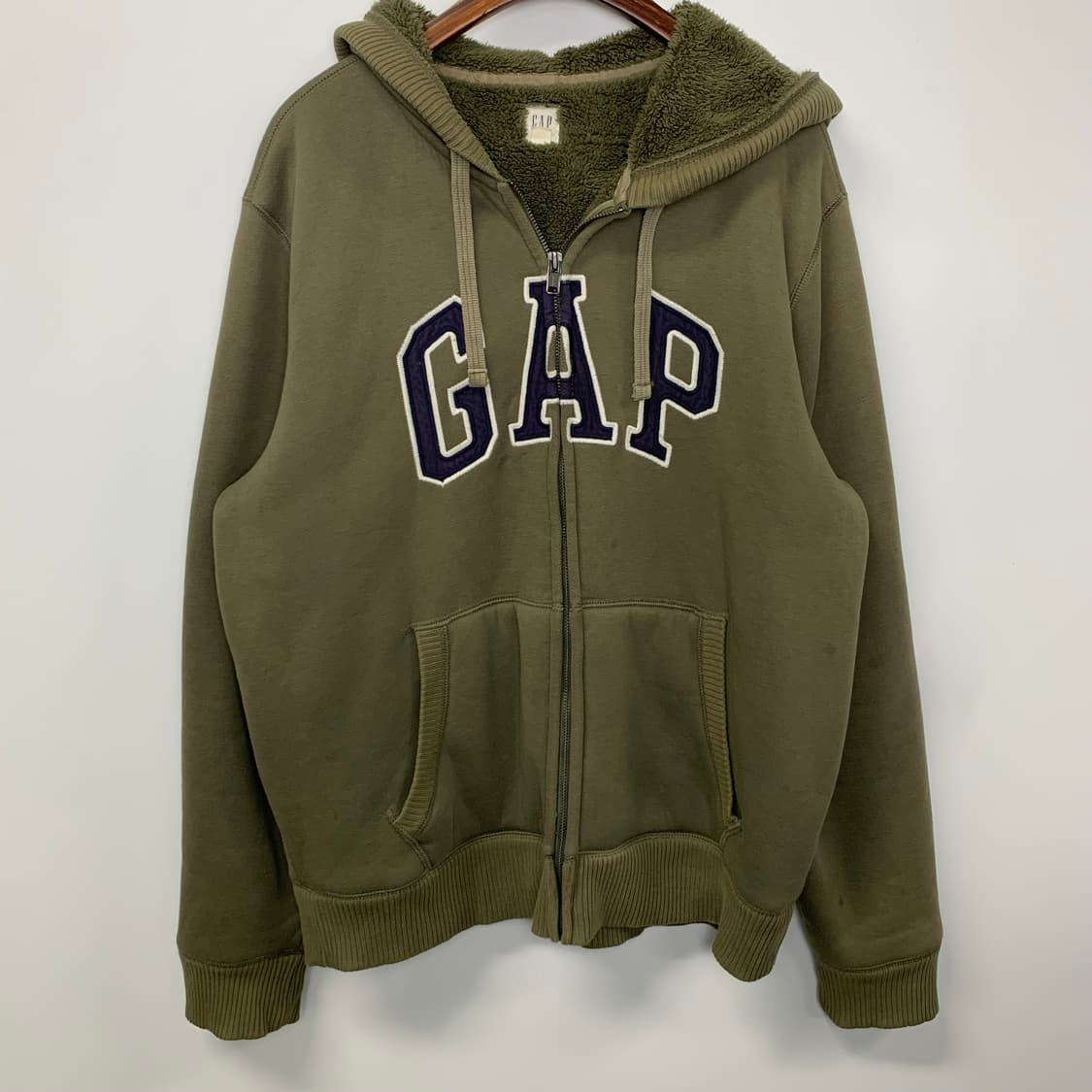 Gap 갭 카키 양털 후드집업 상품이미지2