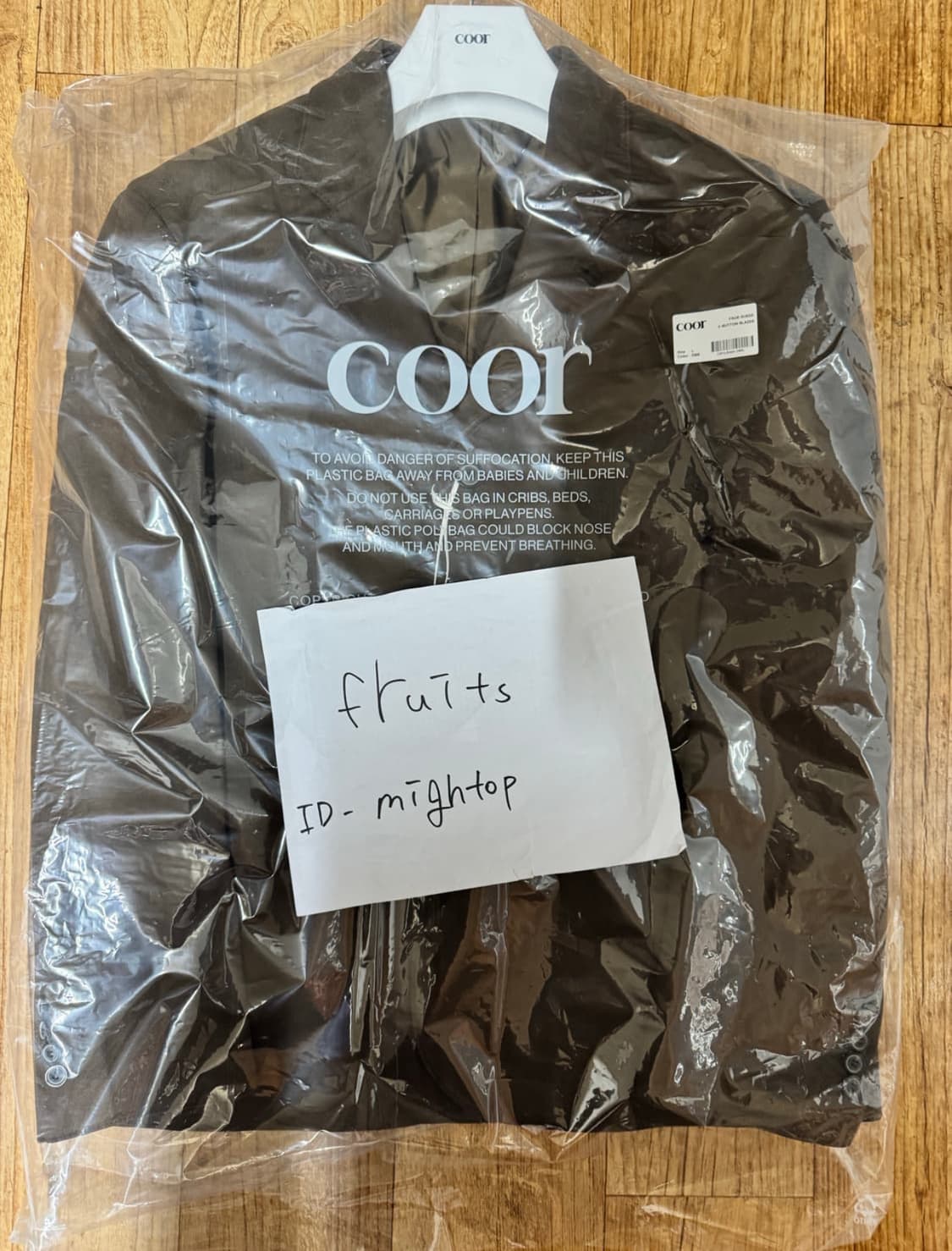 [XL] 쿠어 폭스 에코 스웨이드 쓰리 버튼 블레이저 다크브라운 새제품 상품이미지1