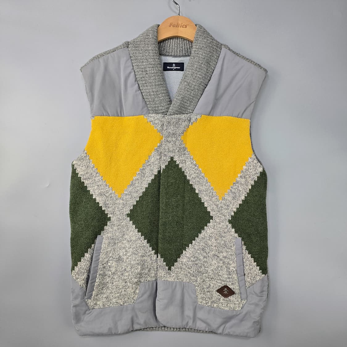 먼싱웨어(Munsingwear) 니트 베스트 아가일 L 상품이미지1