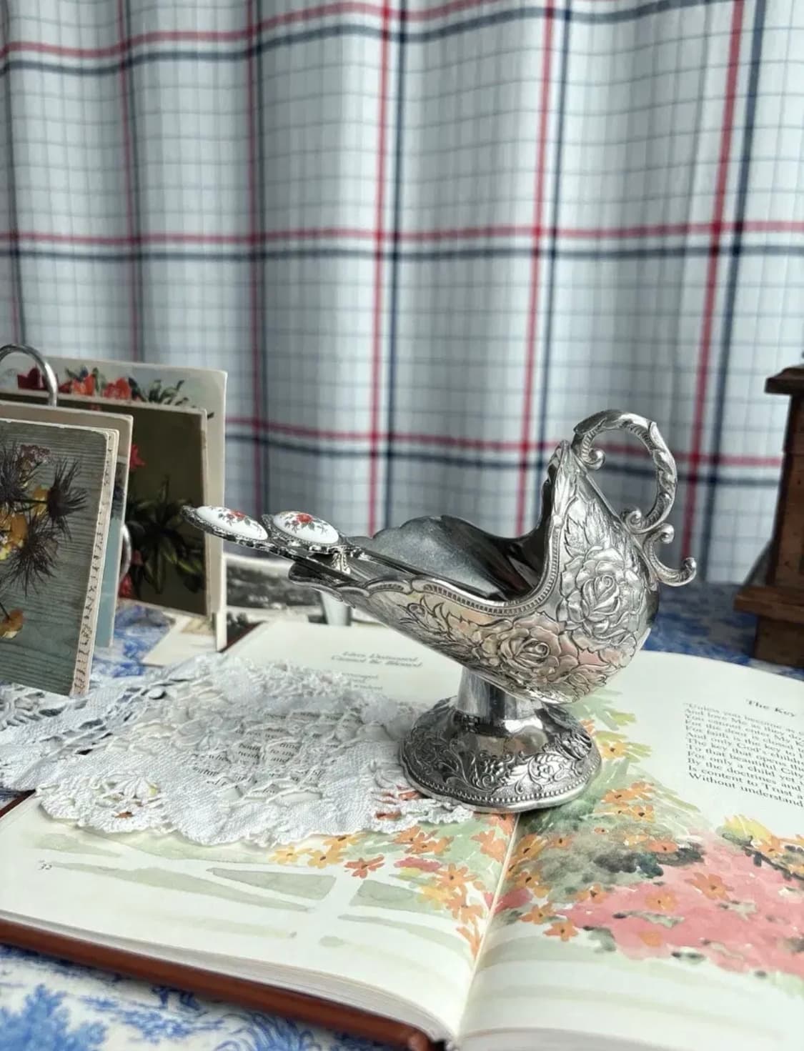 앤틱 실버플레이트 슈가 스커틀 상품이미지3