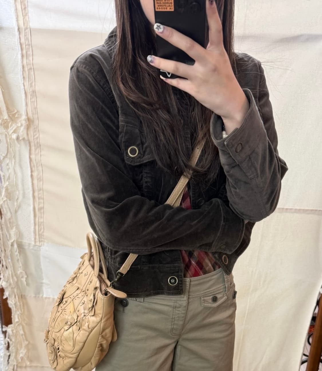 brown velvet button jacket 상품이미지7