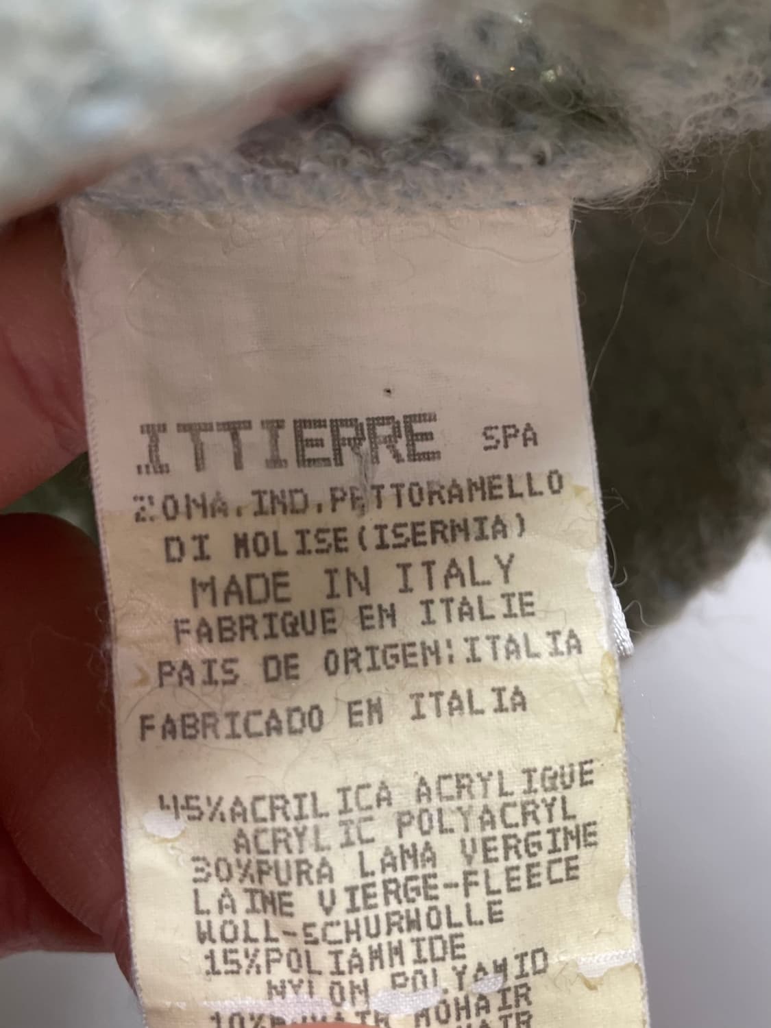 90s 베르사체 우먼스 파스텔민트 울 카라 가디건 (on.330)   상품이미지6