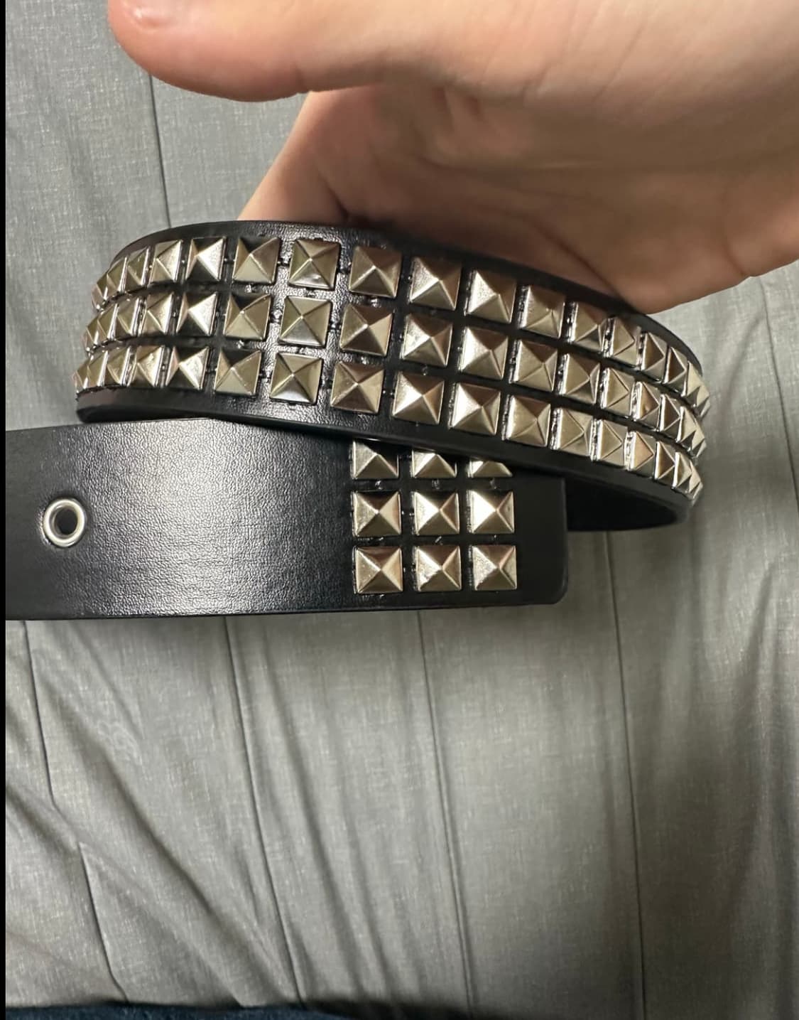 스터드 레더 벨트 상품이미지3