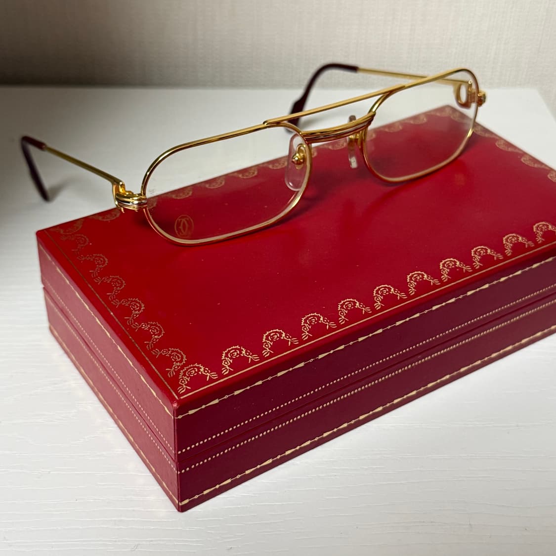 (OS) Cartier 까르띠에 트리니티 빈티지 금장 안경 상품이미지3
