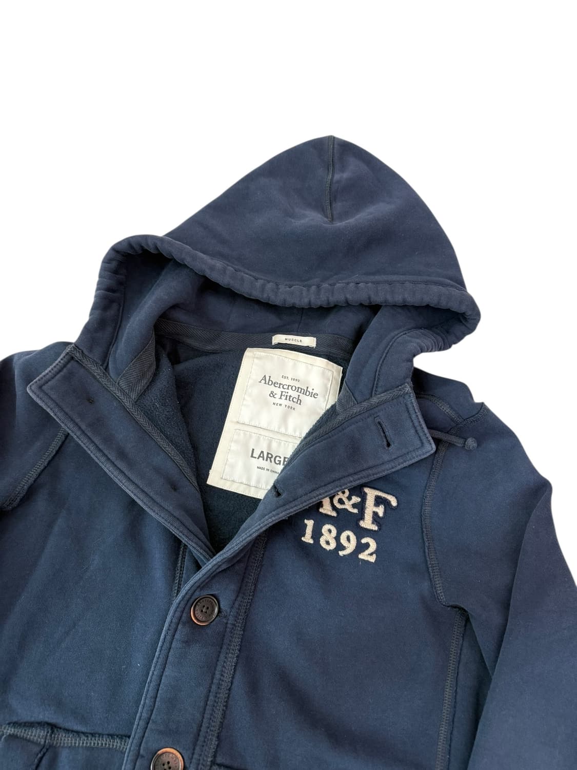 아베크롬비 네이비 버튼 후드집업 상품이미지7