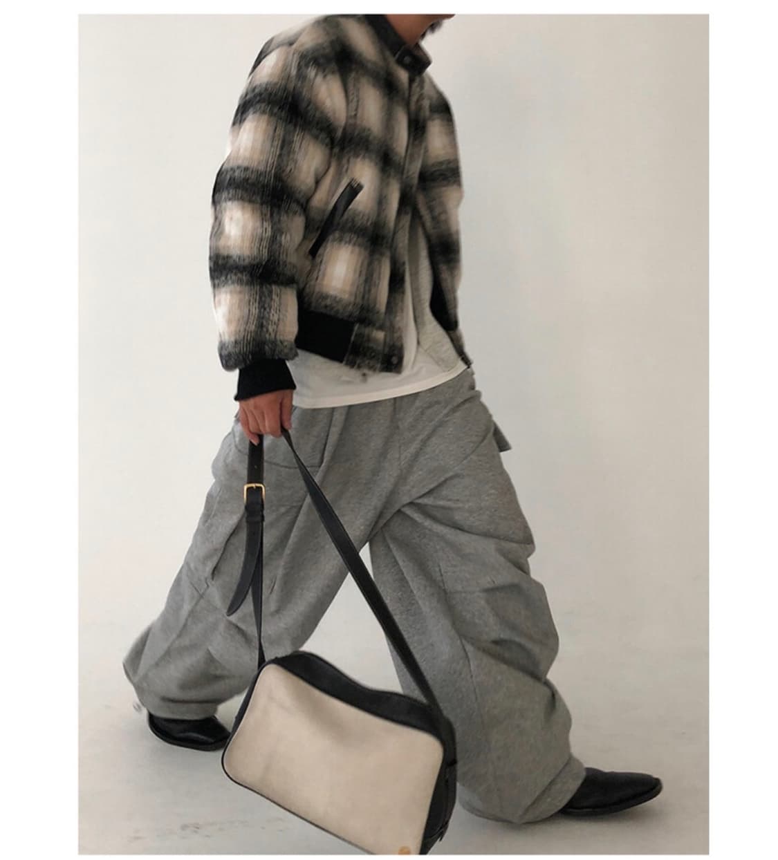 뉴치프시크 울 체크 바이커 자켓 상품이미지3