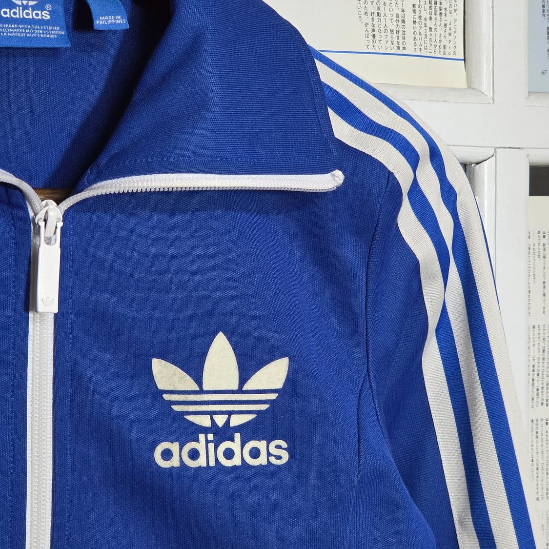 아디다스 블루 화이트 유로파 트랙탑 져지 상품이미지3