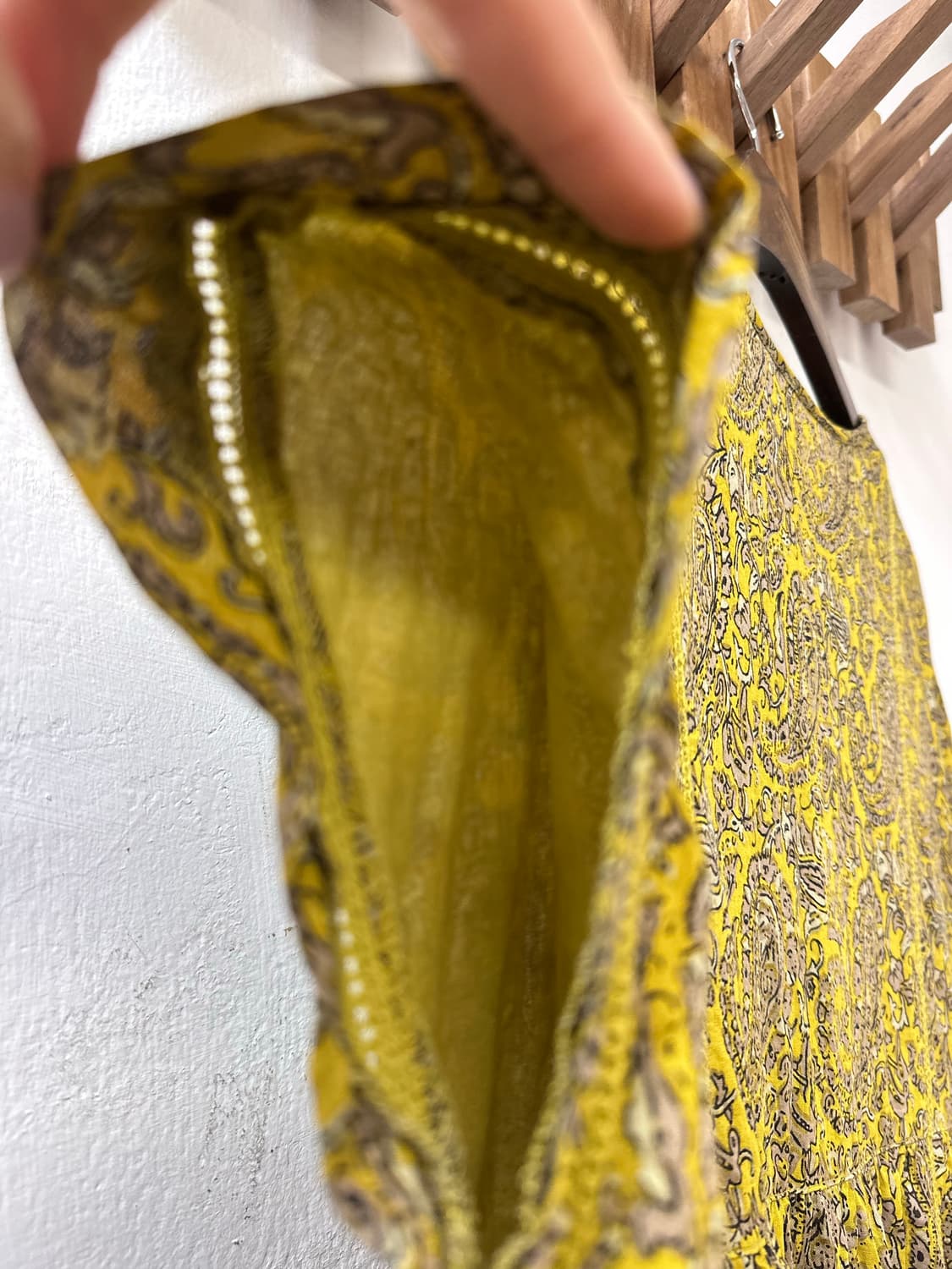 빈티지 인디아 코튼100 페이즐리 태슬 스트링 롱 원피스  상품이미지8