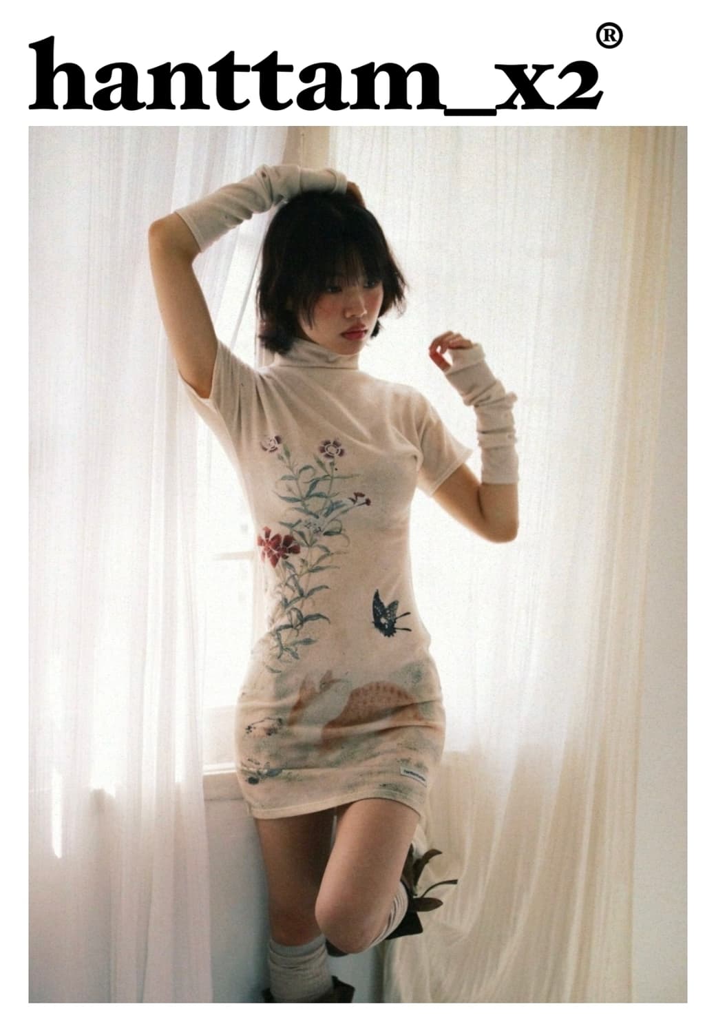 한땀한땀 황묘롱접도 숏니트 원피스 상품이미지1