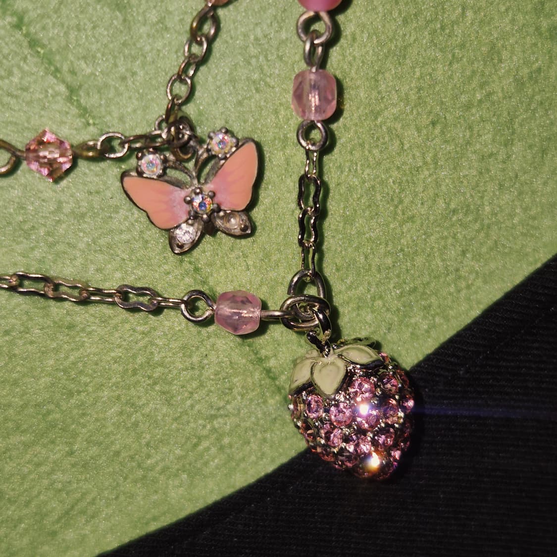 04s 안나수이 딸기 파베 귀걸이&목걸이 세트 상품이미지9