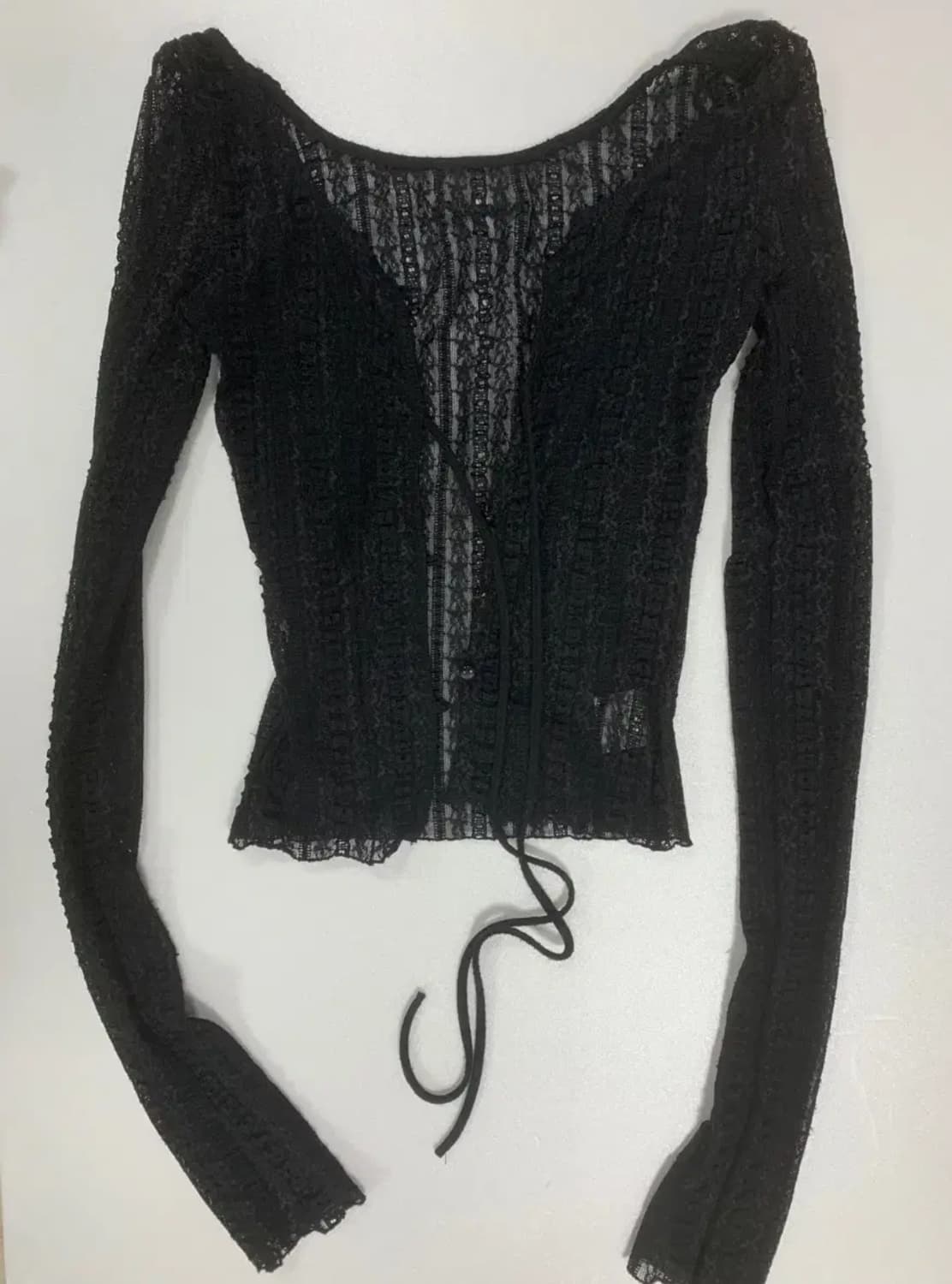 페인오어플레져 레이스 스트랩 가디건 상품이미지5