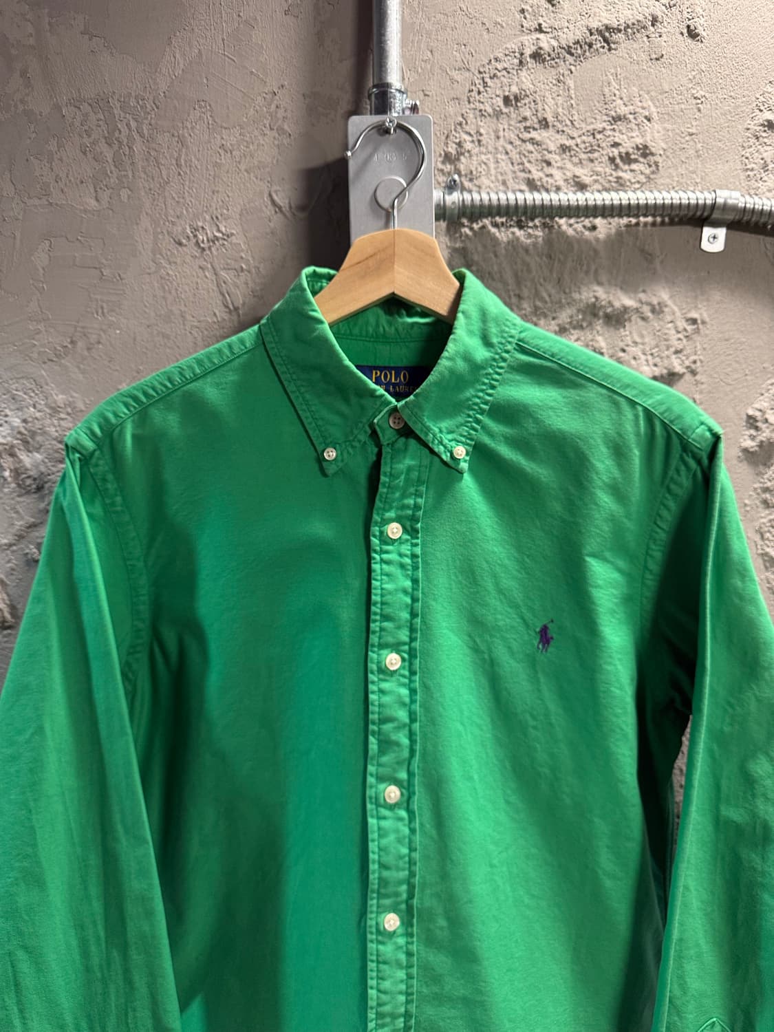M 폴로 랄프로렌 POLO 클래식핏 옥스포드 셔츠 그린 상품이미지4