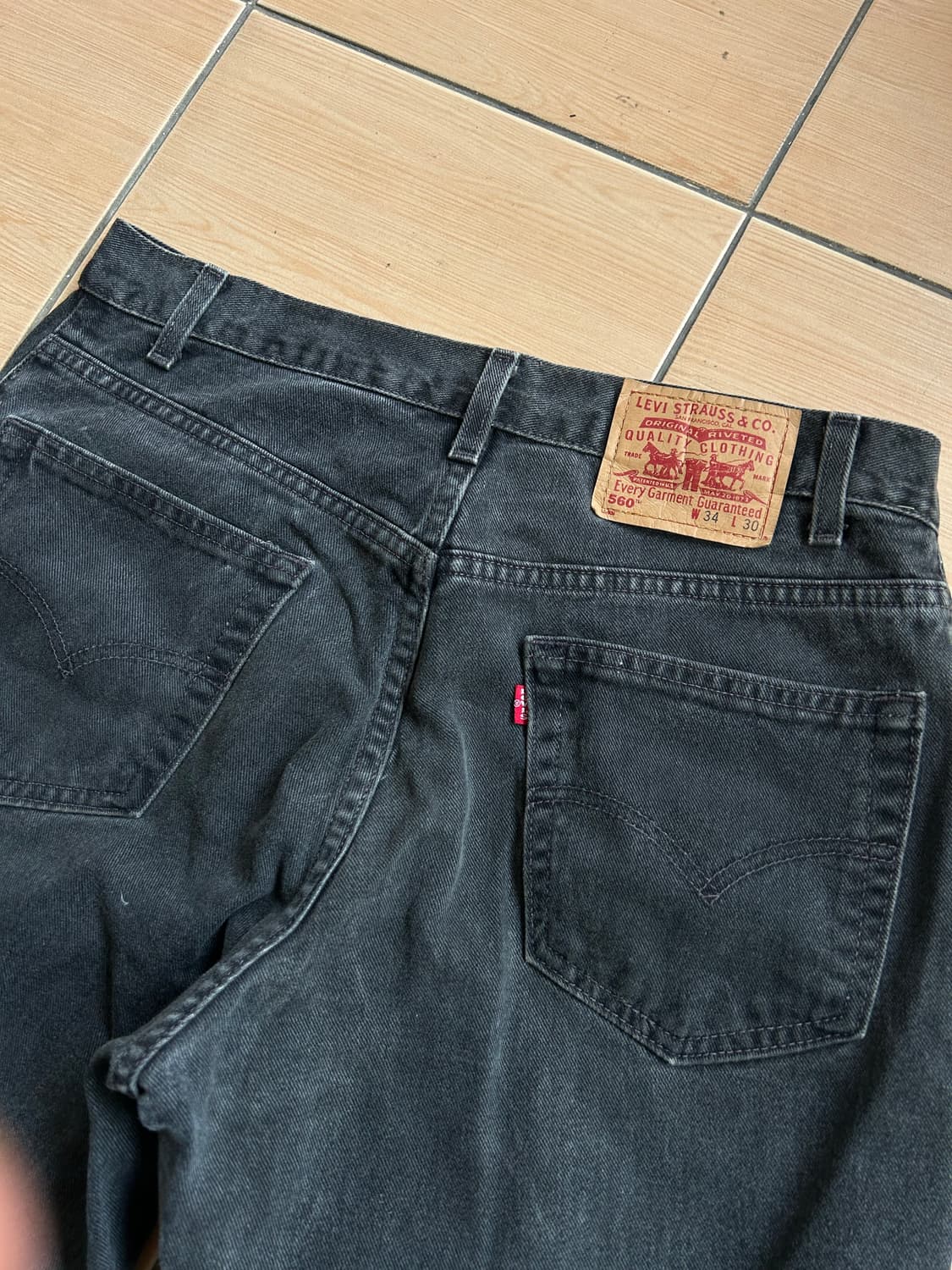 00‘s 리바이스 560 블랙 배기진 34in 상품이미지6