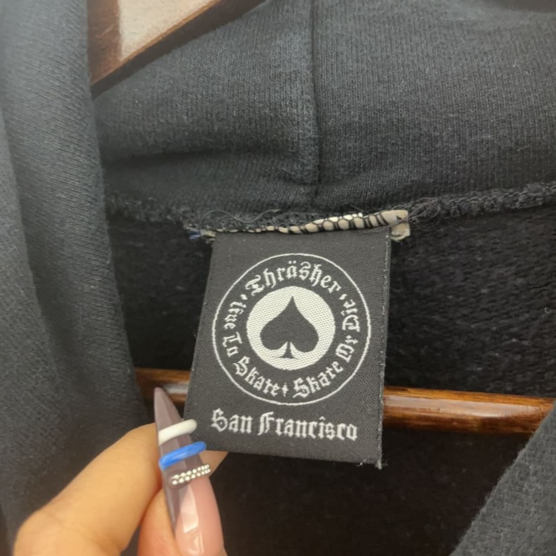 트레셔 스트릿 디아블로 불꽃로고 약기모 후드티 S C07607 상품이미지5