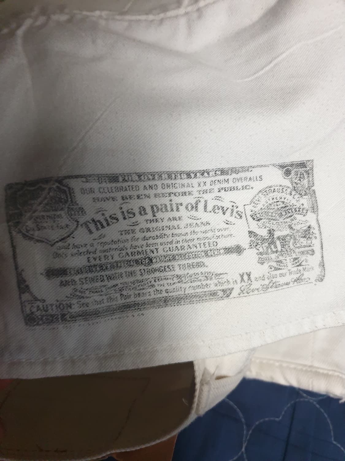 (희귀매물)리바이스 코리아 00s 501 클래식 크림진(34) K37 상품이미지6