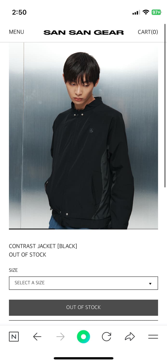 산산기어 콘트레스트 자켓 2사이즈 상품이미지1