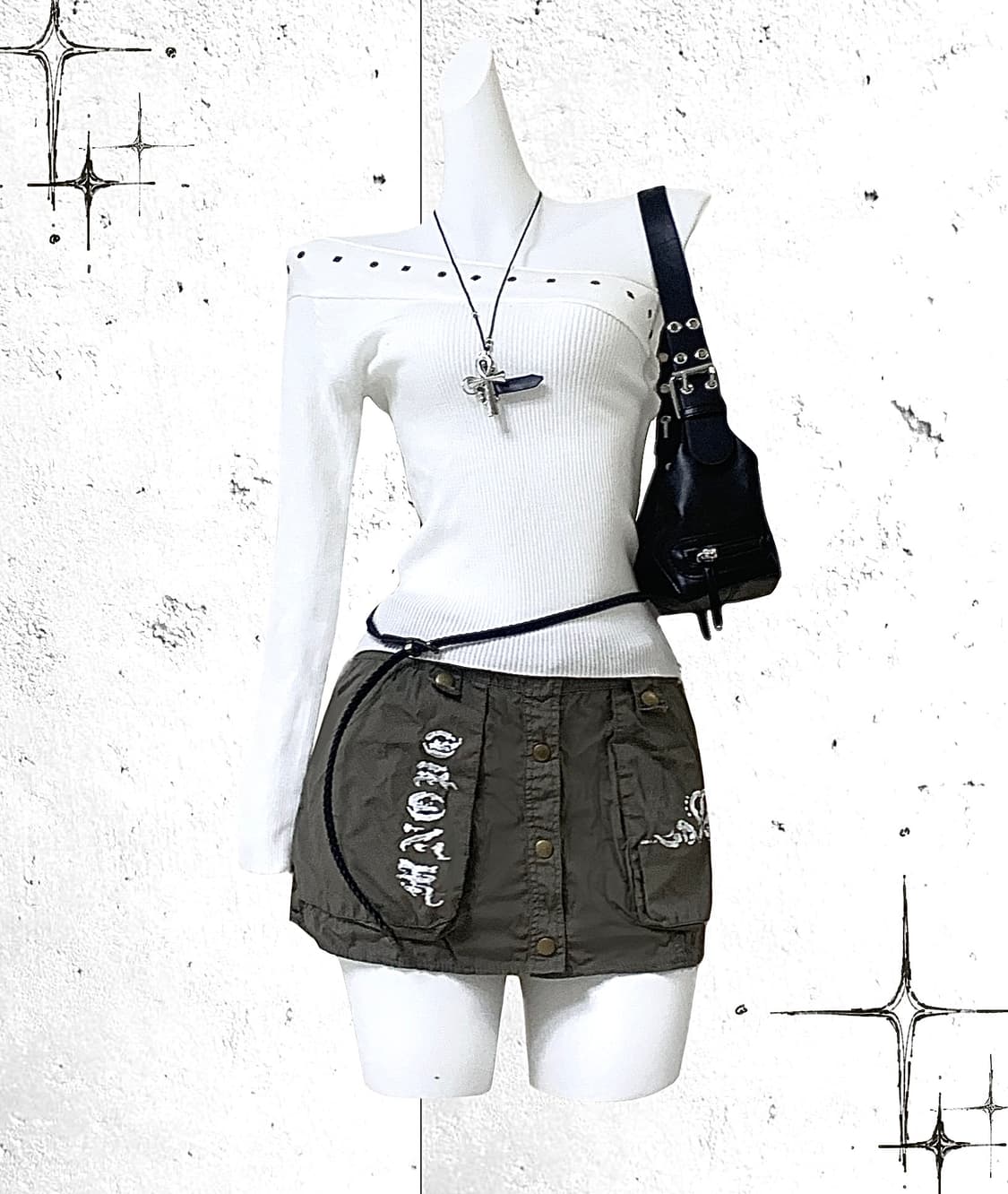 Y2k Off-shoulder 상품이미지1