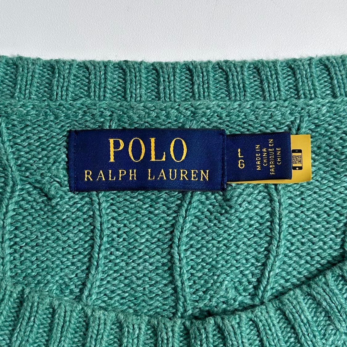 폴로 랄프로렌 피스타치오 케이블 니트 상품이미지5