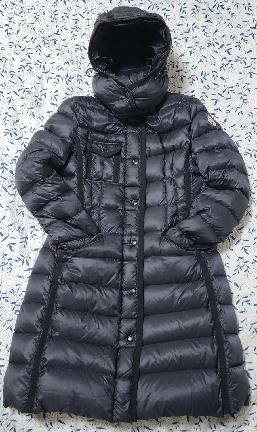 [정품] 몽클레어 헤르민 패딩 네이비+블랙 사이즈 0(여성용) 새상품급  상품이미지3
