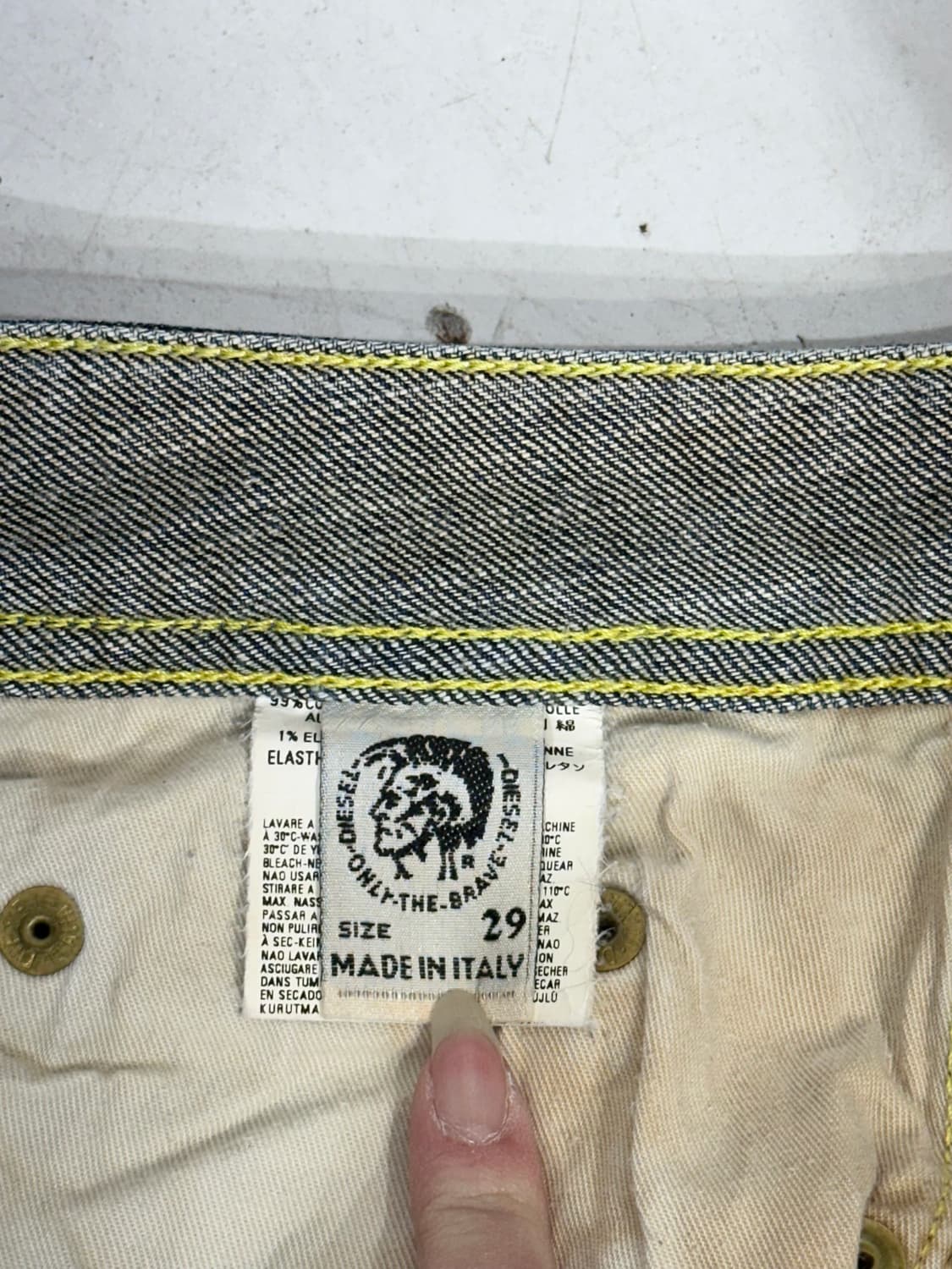 디젤 중청 와이드 데님 팬츠 29 상품이미지7