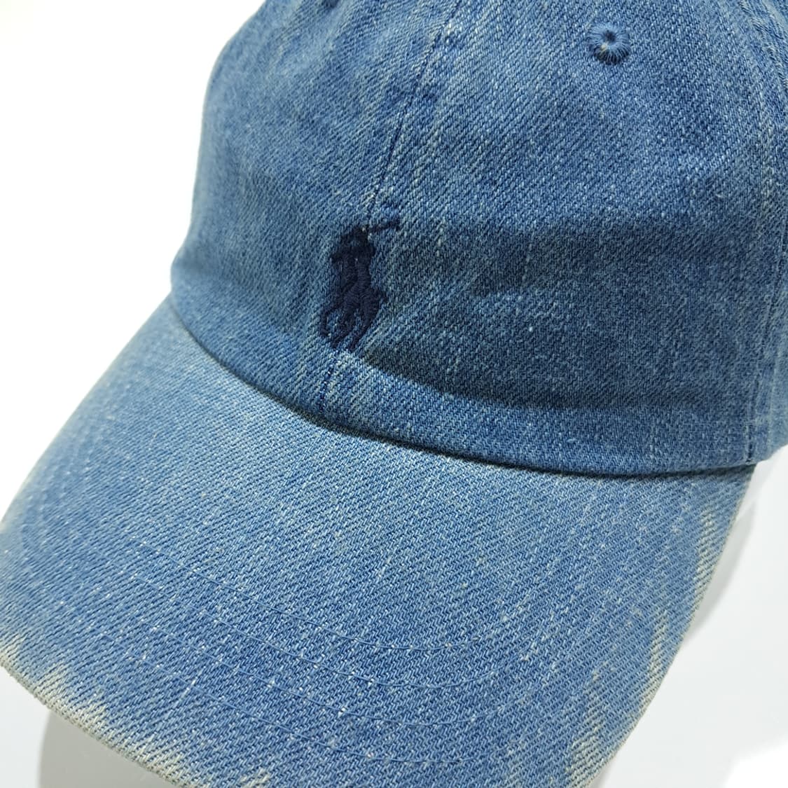 CL249 폴로 캄보디아판 데님 포니자수 블루 볼캡 모자 상품이미지1