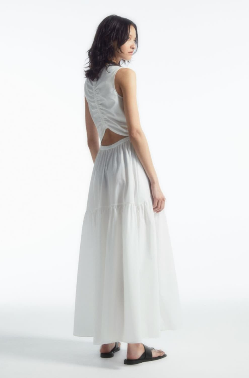 Cos 화이트 오픈백티어드원피스 상품이미지3