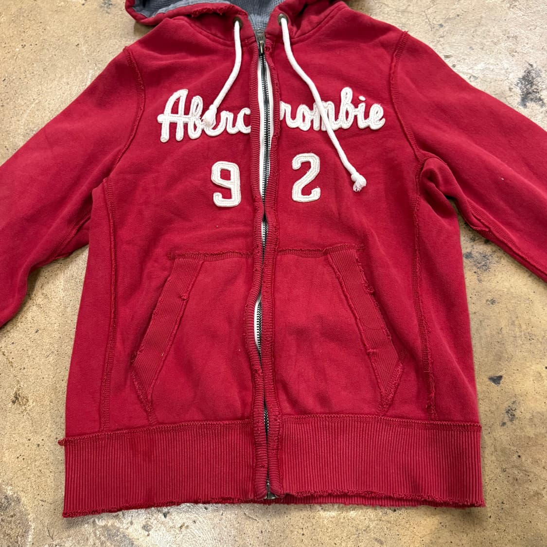 아베크롬비 레드 후드집업 상품이미지3